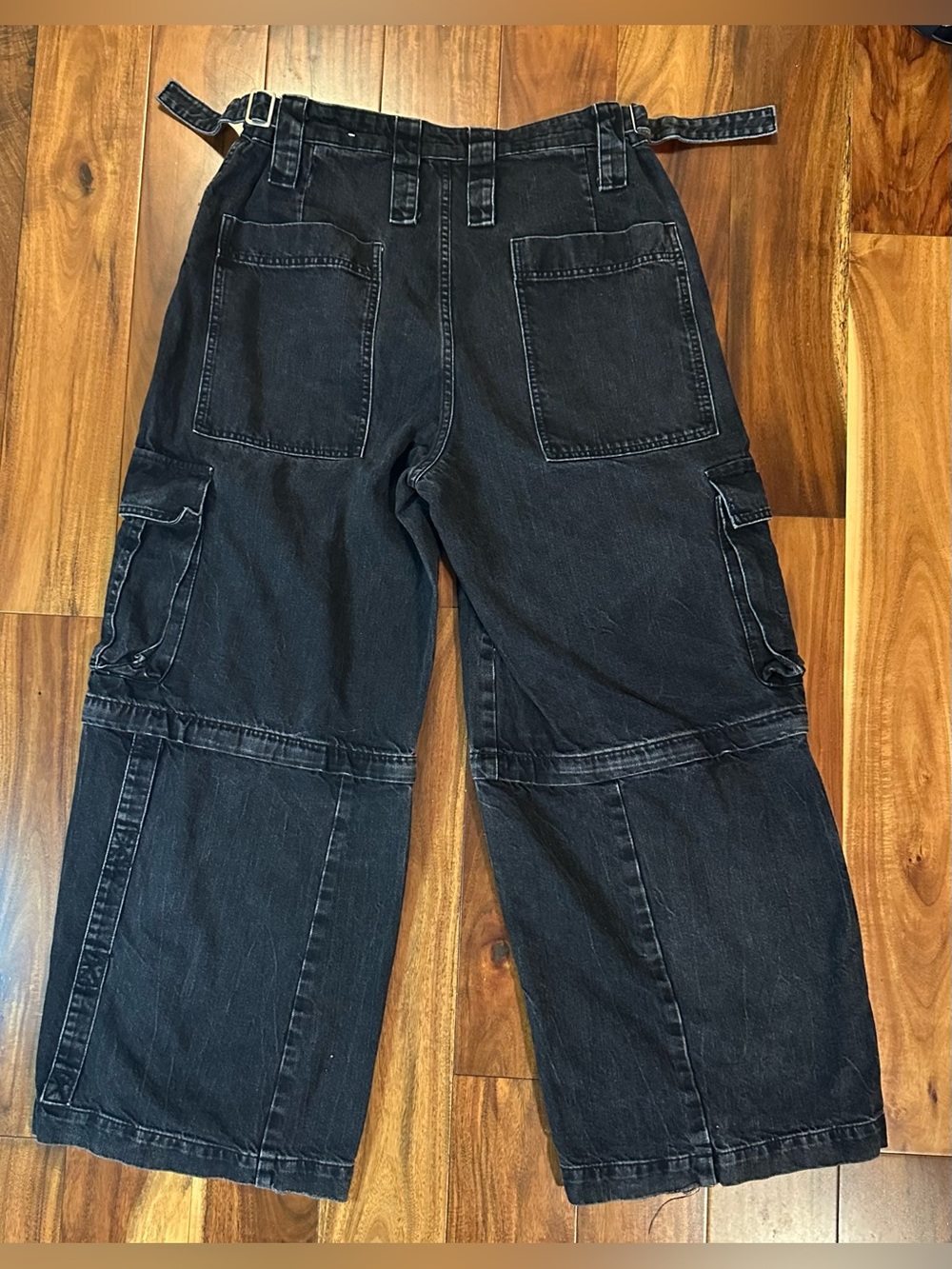 ZARA Detachable Cargo Denim Jeans - Picture 9 of 11